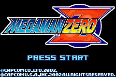 Mega Man Zero Title Screen